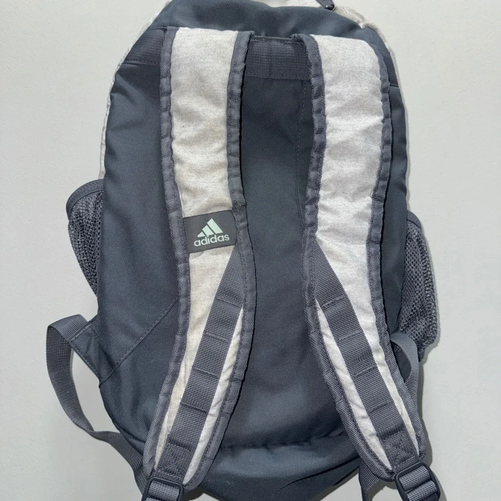 Adidas Stratton Backpack Gray Mint Green School Travel Laptop Daypack